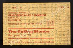 Rolling Stones  - Original Eintrittskarte zum Konzert vom 2.10.1973 in der Ernst-Merck-Halle Hamburg (Motiv 306)