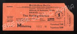 Rolling Stones  - Original Eintrittskarte zum Konzert vom 15.09.1965 in der Waldbühne Berlin (Motiv 308)
