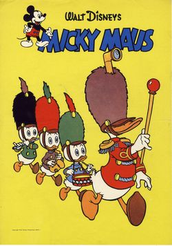 Micky Maus Ankündigungsplakat „Spielmannszug Duck“ (Heft 1/1959)