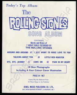 Rolling Stones  - Original Werbezettel der 60er Jahre (Motiv 282)