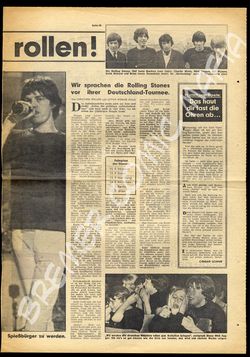 Rolling Stones  - Konvolut alter Zeitungsausschnitte  (Motiv 320)