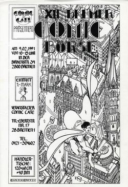 Bremer Comic Börse 1991 - Superman schwebt über Bremen